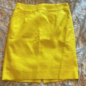 EUC J.crew Chartreuse Pencil Skirt